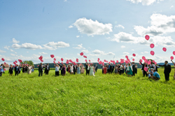 Luftballons auf Hochzeitsfeier